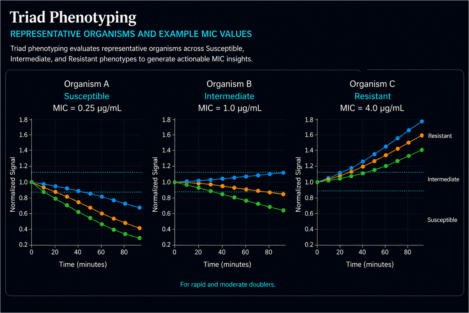 Measuring biological response directly instead of waiting for growth